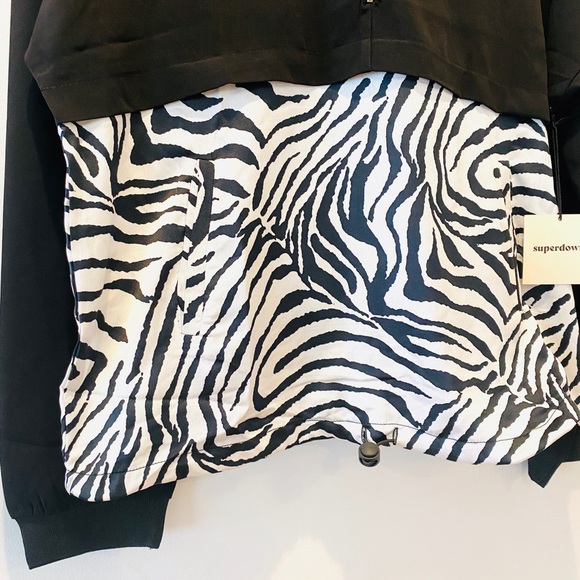 Superdown Tilly Zip Up Jacket NWT Zebra Print - Picture 6 of 8